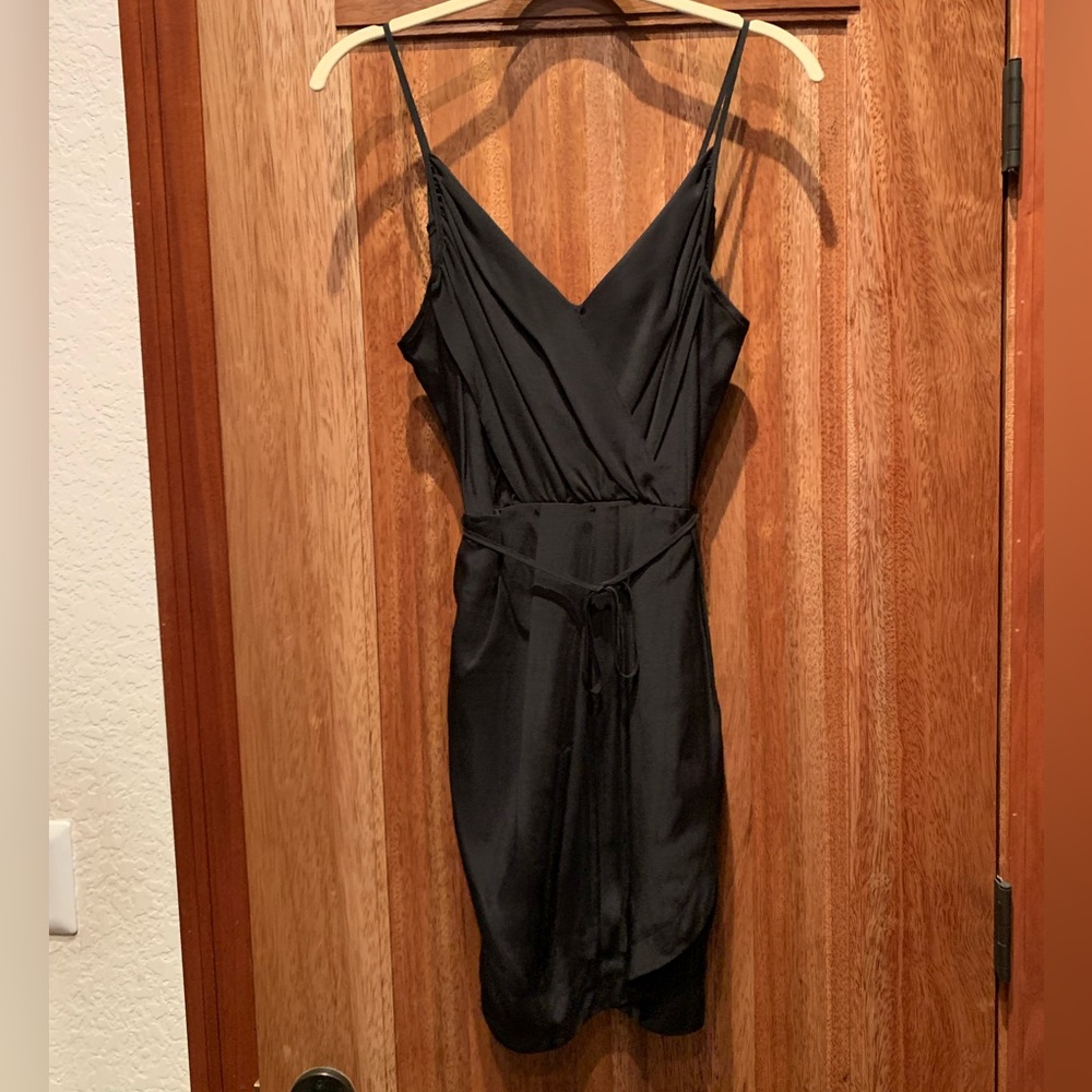 Yumi Kim black spaghetti strap silky dress